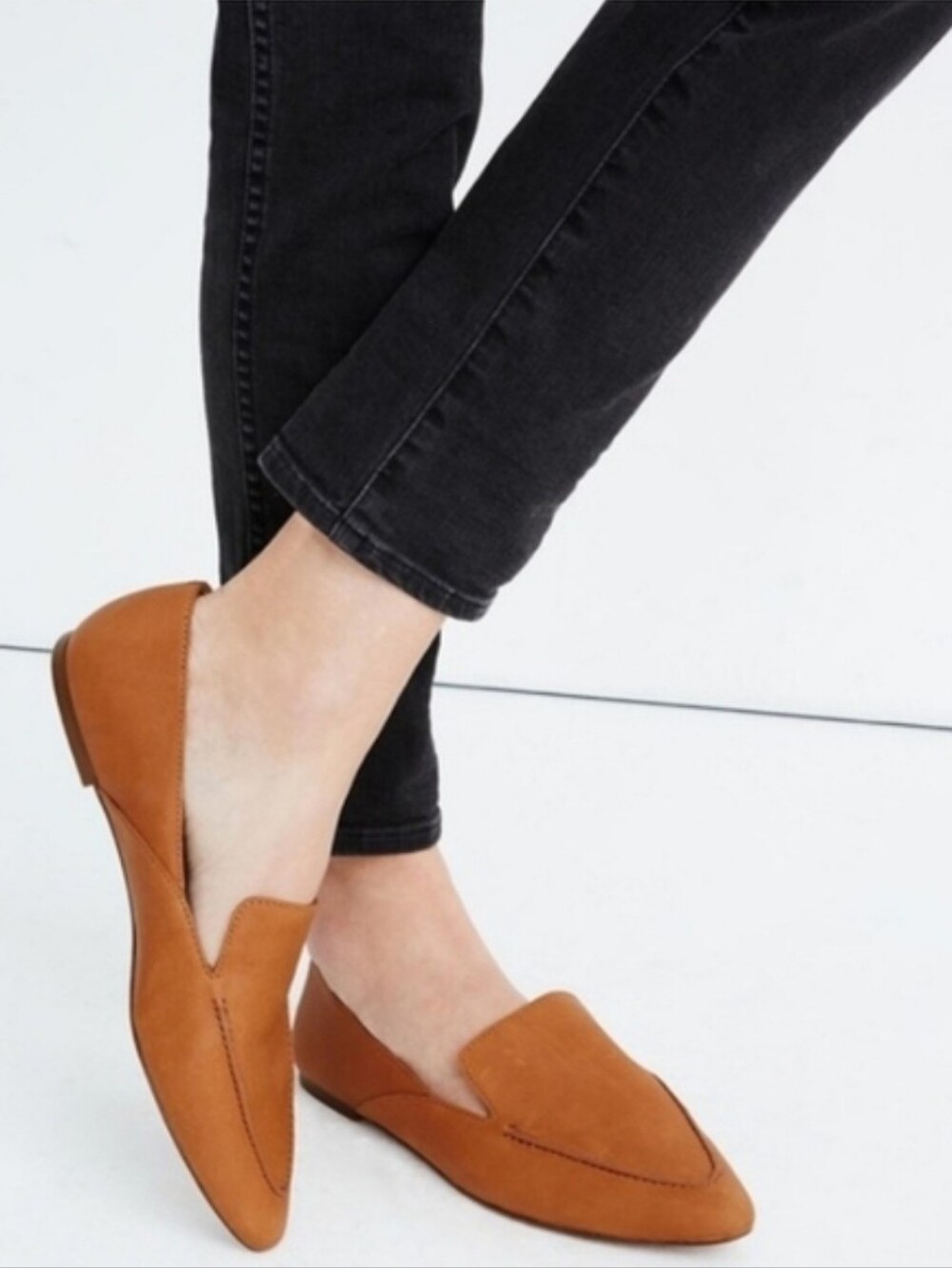 Madewell The Frances Skimmer English Saddle Tan Leather Loafers Size 6